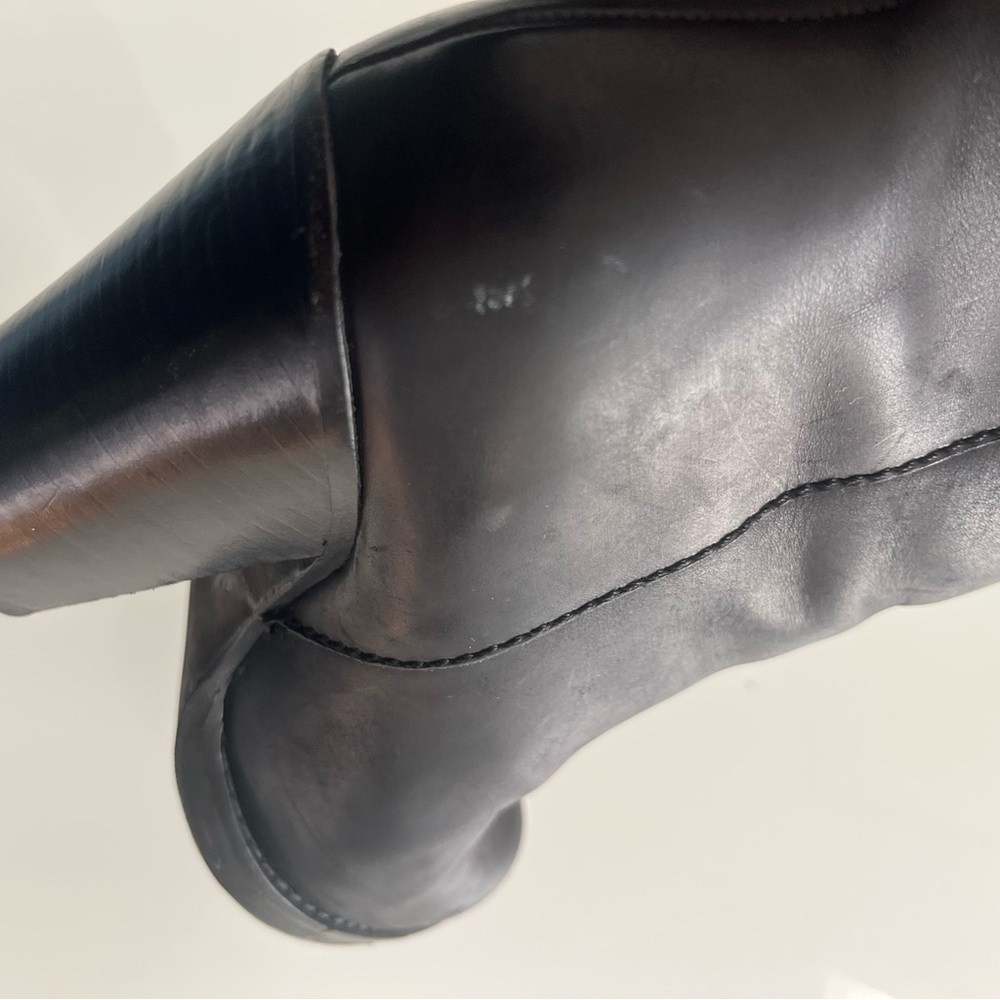 Acne Studios Pistol Black Heeled Leather Ankle Boots - Picture 12 of 13